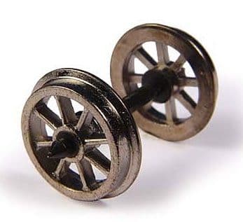 Bachmann 36-014 Metal Spoked Wagon Wheels (x10), OO Gauge