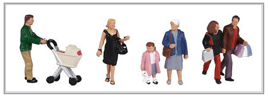 Bachmann 36-046 Shopping Figures, OO Gauge