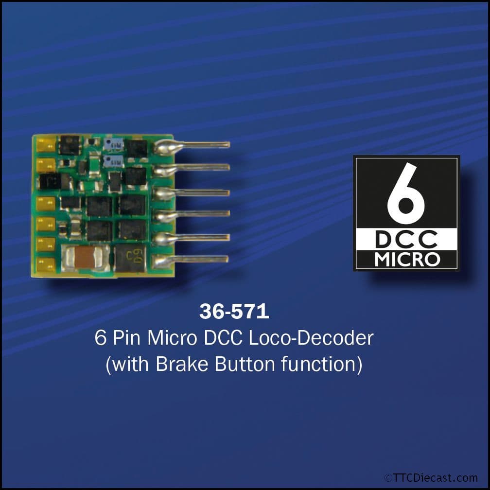 Bachmann 36-571 6 Pin Micro DCC Loco-Decoder (with Brake Button function)