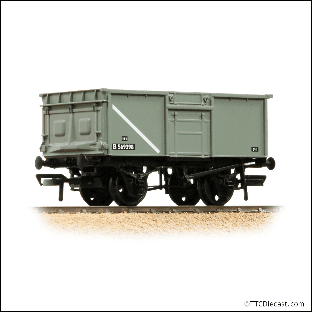 Bachmann 37-265 16T Steel Mineral Top Flap Doors Triple Pk BR Grey (Early) Weathered, OO Gauge