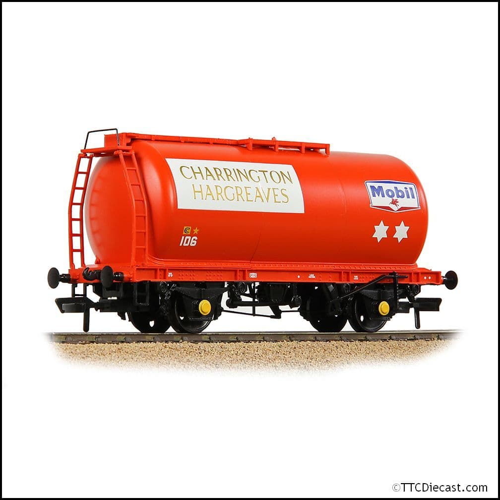 Bachmann 37-592 BR 45T TTA Tank 'Charrington Hargreaves/Mobil' Red, OO Gauge