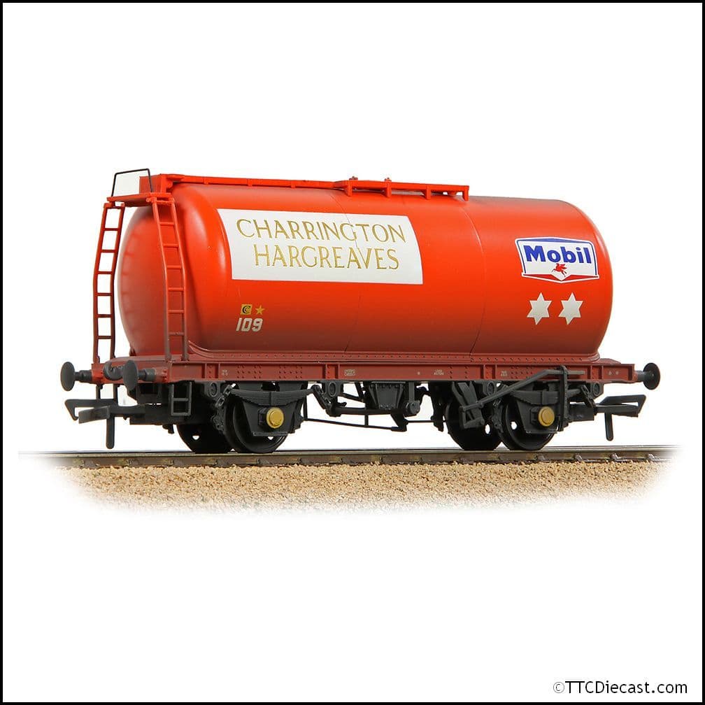 Bachmann 37-592A BR 45T TTA Tank 'Charrington Hargreaves/Mobil' Red - Weathered, OO Gauge