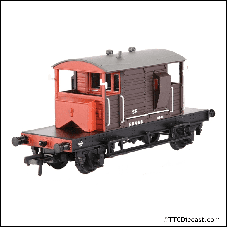 Bachmann 38-400B SR 25T 'Pill Box' Brake Van Right-Hand Duckets SR Brown, OO gauge *LAST FEW*