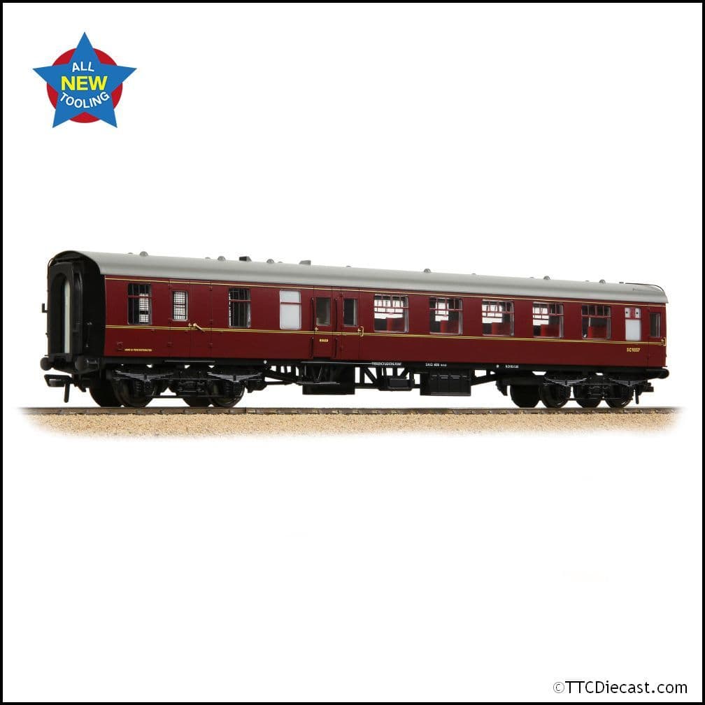 Bachmann 39-801 BR MK1 BSO Brake Second Open BR Maroon, OO Gauge