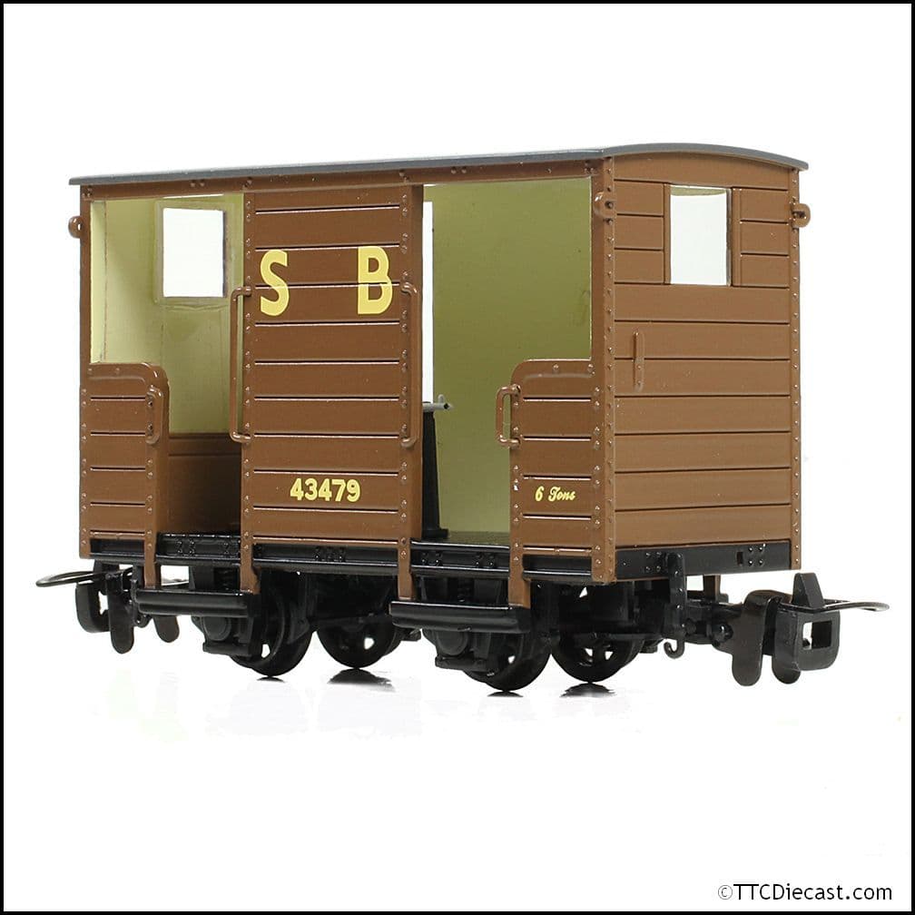 Bachmann 393-101A RNAD Open-End Brake Van Statfold Barn Railway Brown - OO-9 Gauge