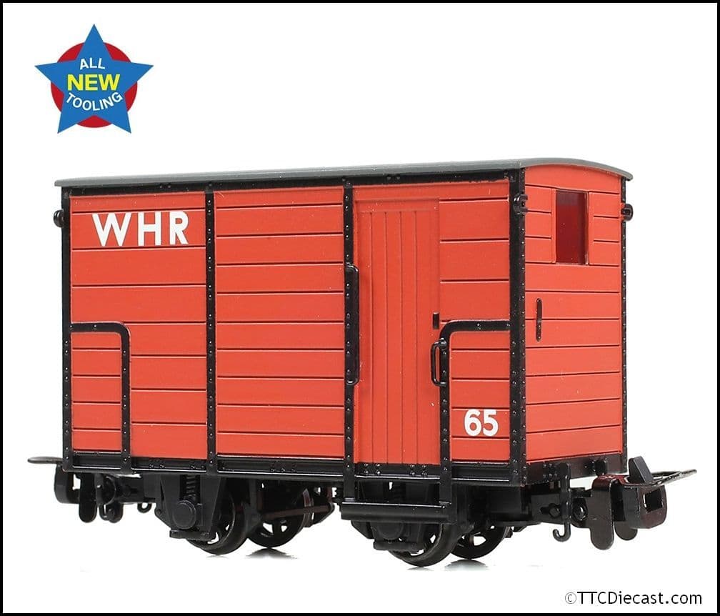 Bachmann 393-102 RNAD Enclosed-End Brake Van WHR Red - OO9 Gauge
