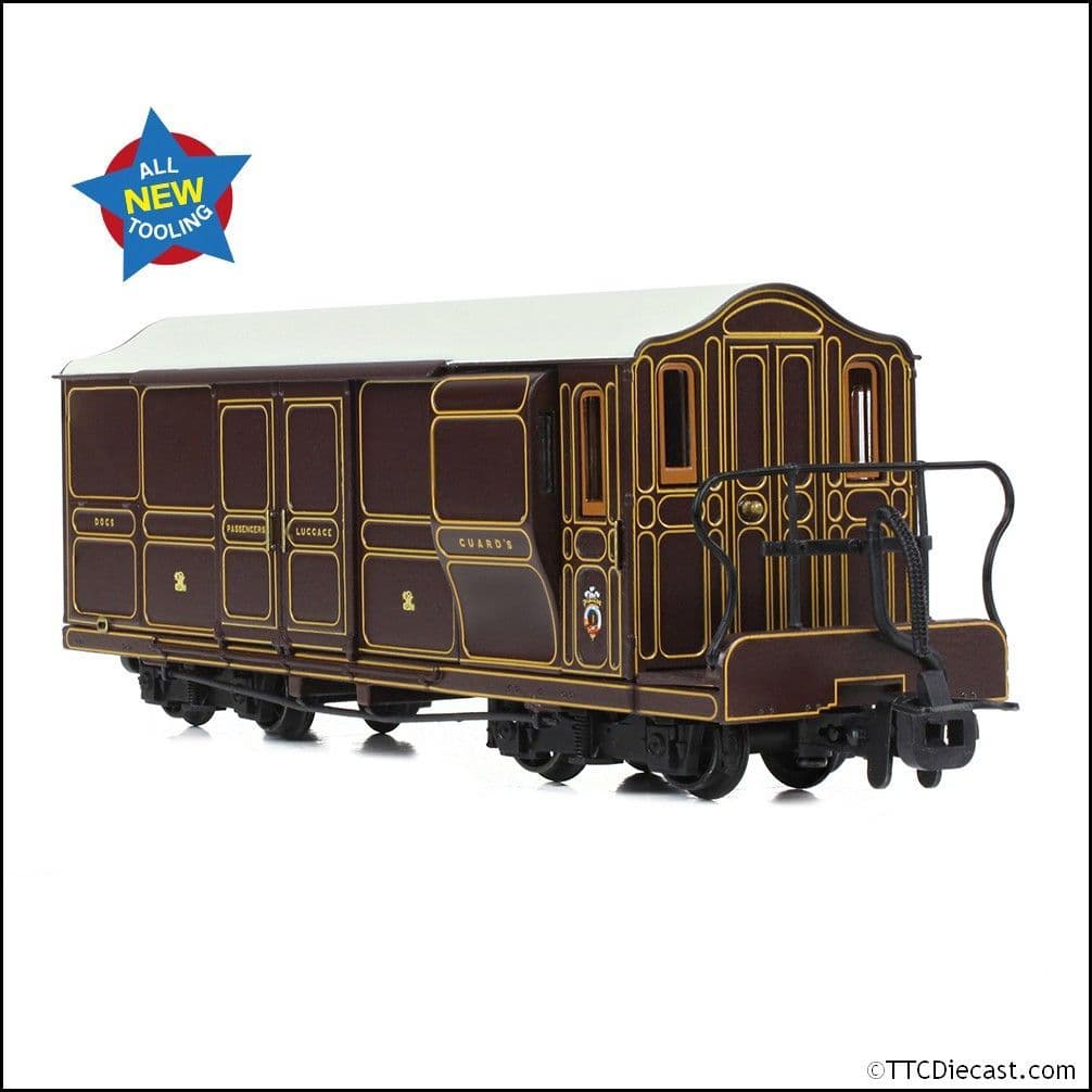 Bachmann 394-076 Ffestiniog Railway Curly Roof Van No.1 FR Lined Plum