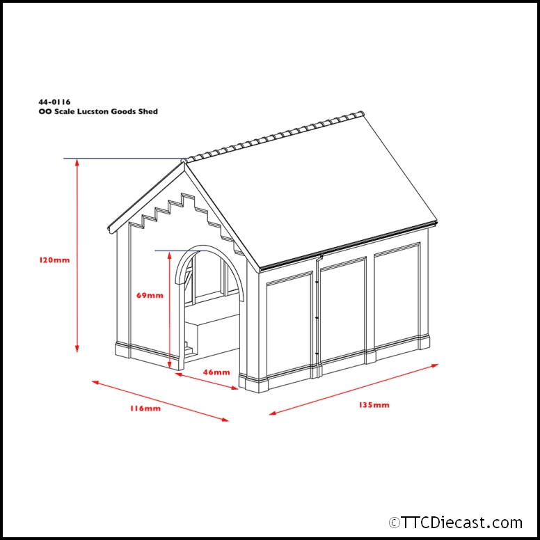 Scenecraft 44-0116 Lucston Goods Shed, OO Gauge