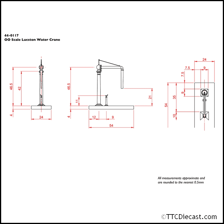 Scenecraft 44-0117 Lucston Water Crane, OO Gauge