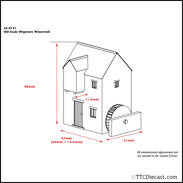 Scenecraft 44-0131 Wigmore Watermill, OO Gauge