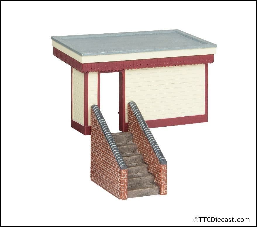 Scenecraft 44-0167 (OO9) Wooden Halt and Steps, OO-9 Gauge