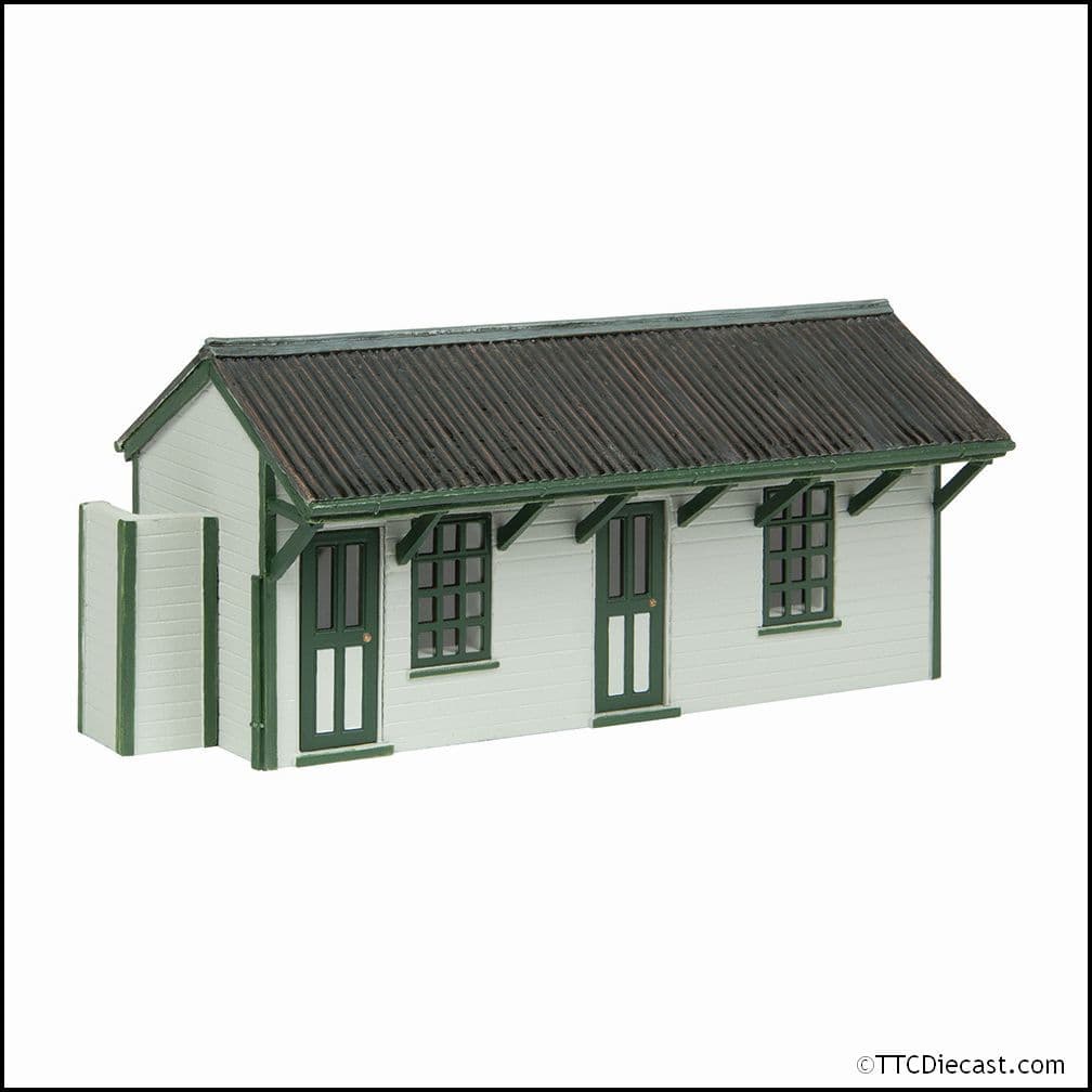 Scenecraft 44-0192G Light Railway Station Building - Green, OO Gauge