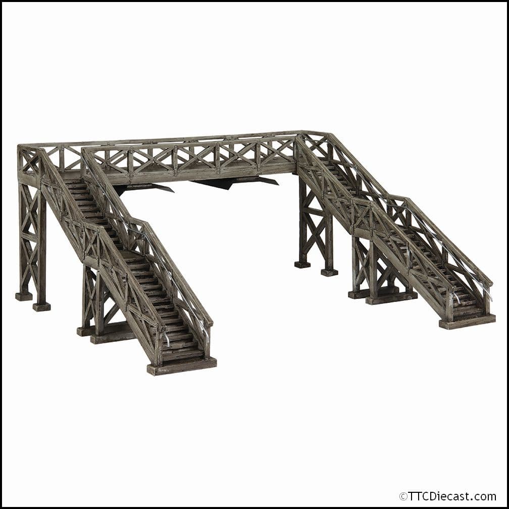 Scenecraft 44-0196A Narrow Gauge (OO9) Wooden Footbridge - Natural Wood OO-9 Gauge