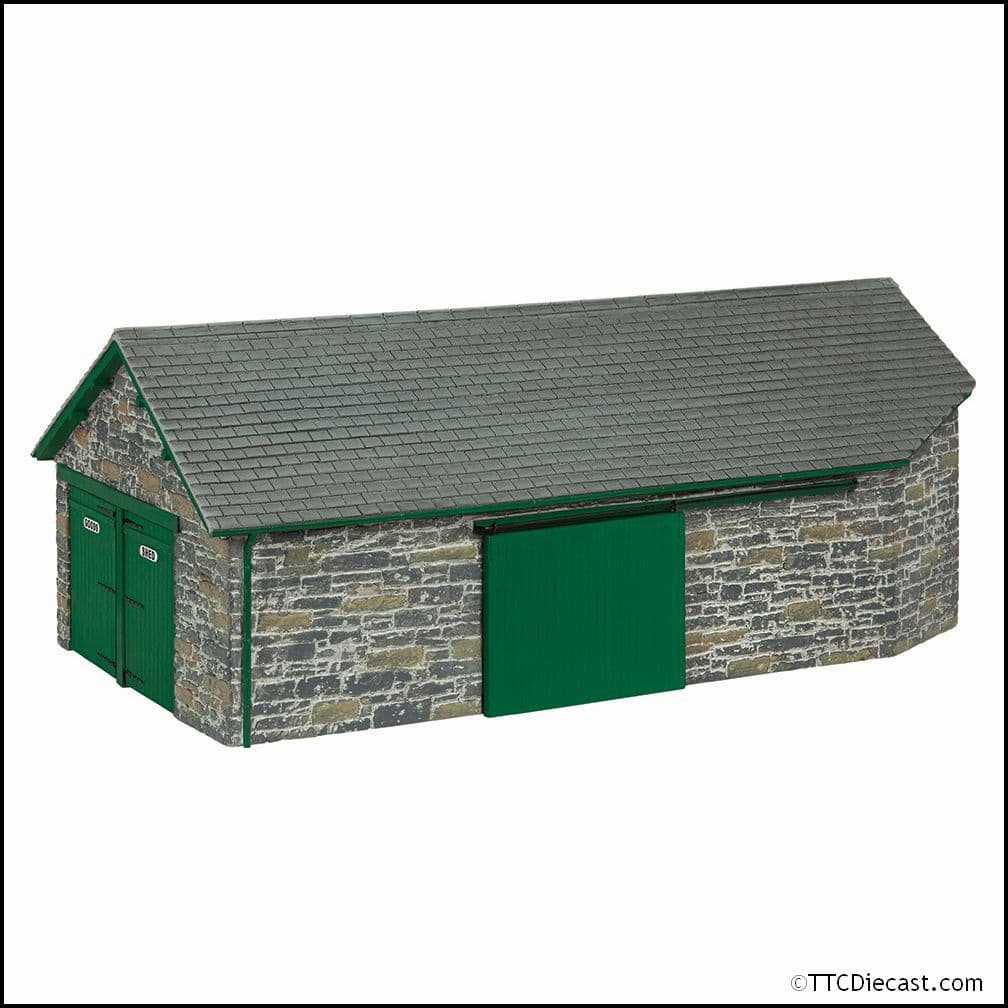 Scenecraft 44-0197G Narrow Gauge (OO9) Harbour Station Goods Shed Green OO-9 Gauge