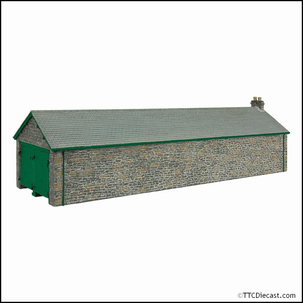 Scenecraft 44-0199G Narrow Gauge (OO9) Boston Lodge Engine Shed - Green OO-9 Gauge