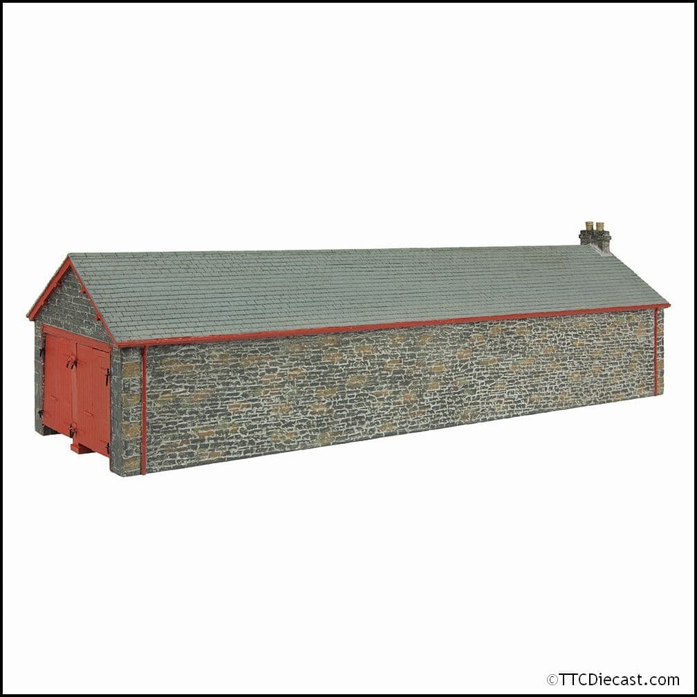 Scenecraft 44-0199R Narrow Gauge (OO9) Boston Lodge Engine Shed - Red OO-9 Gauge