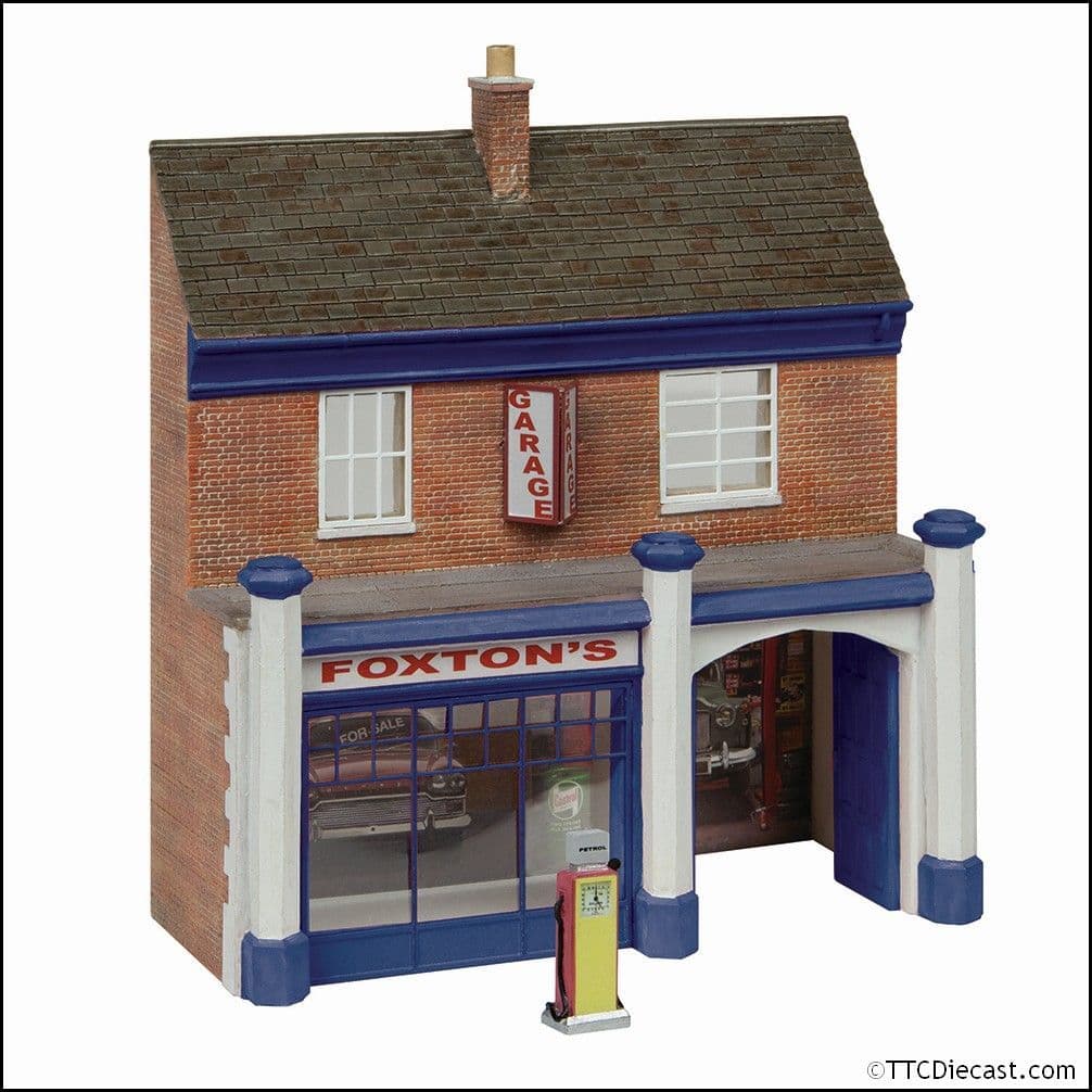 Scenecraft 44-0223B Low Relief Town Garage and Sales Blue, OO Gauge