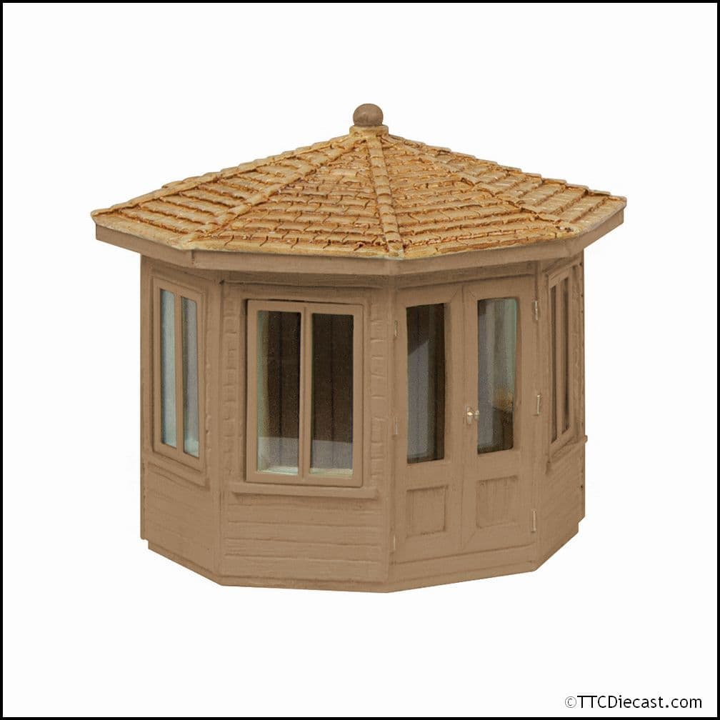 Scenecraft 44-0536B Octagonal Summer House - Brown, OO Gauge