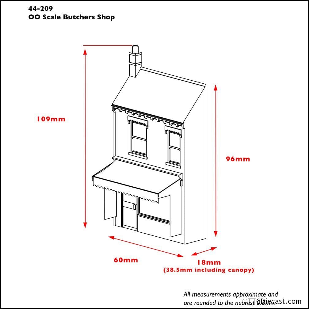 Scenecraft 44-209 Low Relief Butchers Shop, OO Gauge