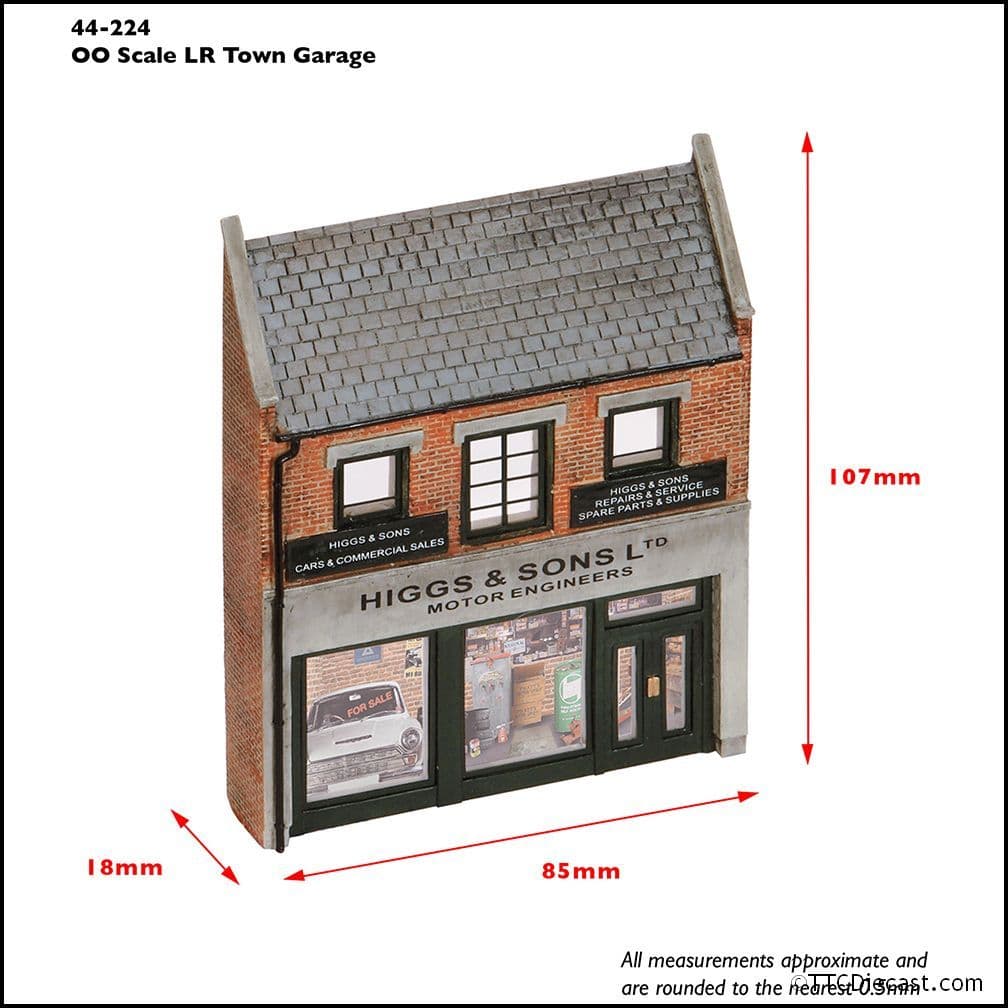 Scenecraft 44-224 Low Relief Town Garage, OO Gauge