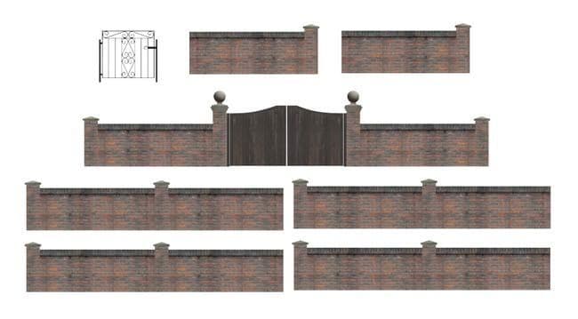 Bachmann 44-541 Walls & Gates Various 4.5mm x 16mm, OO Gauge