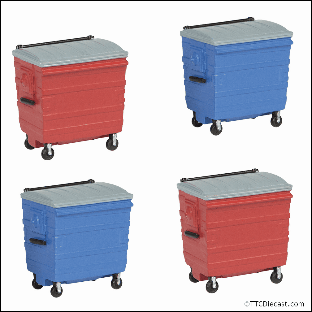 Bachmann 47-501 Commercial Lid Skips (x4) - O Gauge