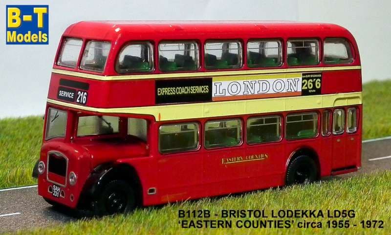 Base Toys B112B Bristol Lodekka LD5G - Eastern Counties Route 216