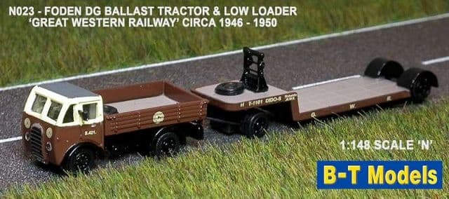 Base Toys N023 Foden DG Ballast & L/Loader - GWR, N Gauge
