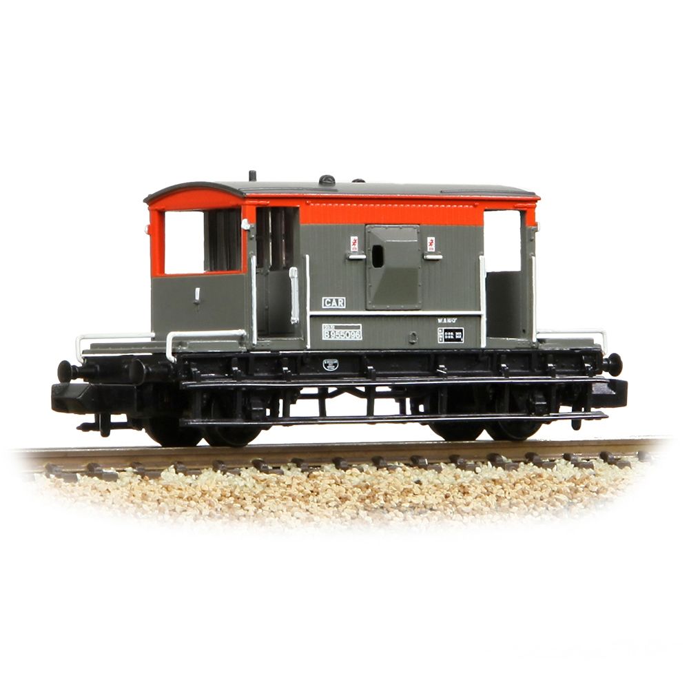 Farish 377-535B BR 20T Brake Van BR Railfreight Red & Grey - N Gauge