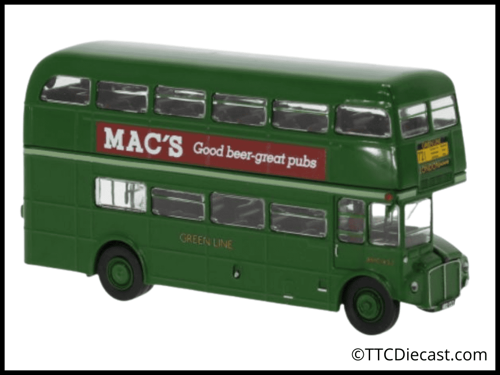 Brekina 61111 AEC Routemaster London Greenline Macs Pub 1965, 1/87 Scale