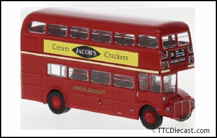 Brekina 61114 AEC Routemaster London Transport Jacobs Cream Crackers 1965 - 1/87 Scale