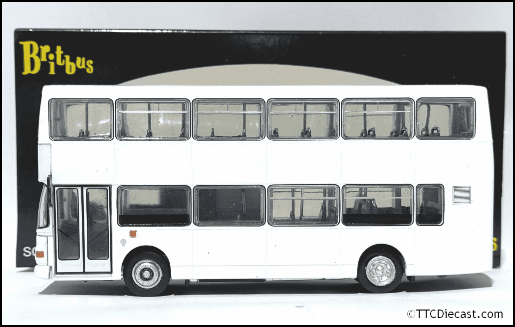 Britbus BT001CH VolvoOlympian/Alexander RV, Single Door, Plain White - TTCDIECAST.COM EXCLUSIVE