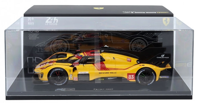 Burago 16316-83-VET Ferrari 499P 3.0L Turbo #83 Winner 24h Le Mans 2025 Kubica/Hanson/Ye w/Case 1:18 Scale *PRE ORDER £112.19*