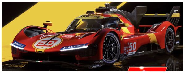 Burago 36318 Ferrari 499P 3.0L Turbo V6 #50 Fuoco Nielsen/Molina 24h Le Mans 2025, 1:43 Scale