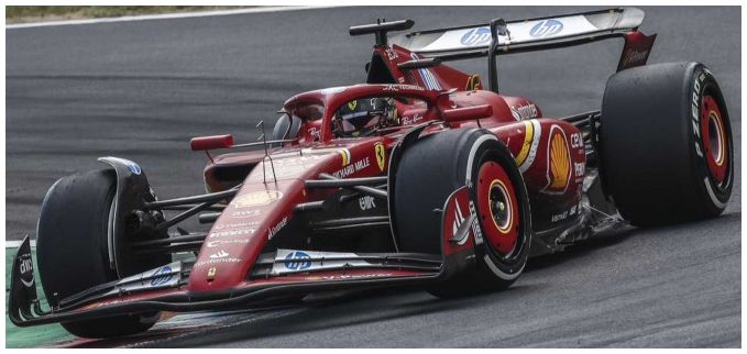 Burago 36844-L-MONZA Ferrari F1 SF-24 #16 Winner Italy Monza GP 2024 Charles Leclerc - Card Box, 1:43 Scale