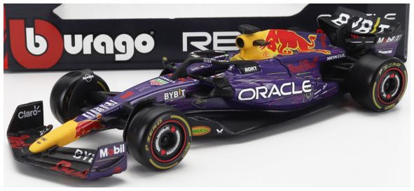 Burago 38082-P-VEGAS Red Bull F1 RB19 Team Oracle #11 3rd Las Vegas USA GP 2023 Sergio Perez - Card 1:43 Scale *PRE ORDER £15.19*