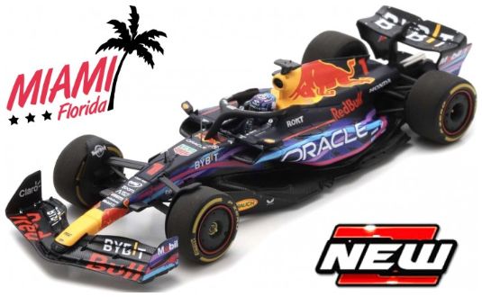 Burago 38082VM Red Bull F1 RB19 #1 Max Verstappen Winner Miami GP 2023, 1:43 Scale