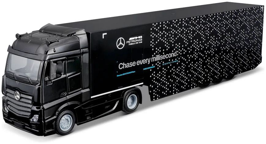 Burago 38402 Mercedes F1 Racing Transporter w/W15 2024 Russell 1:43 Scale *PRE ORDER £44.99*