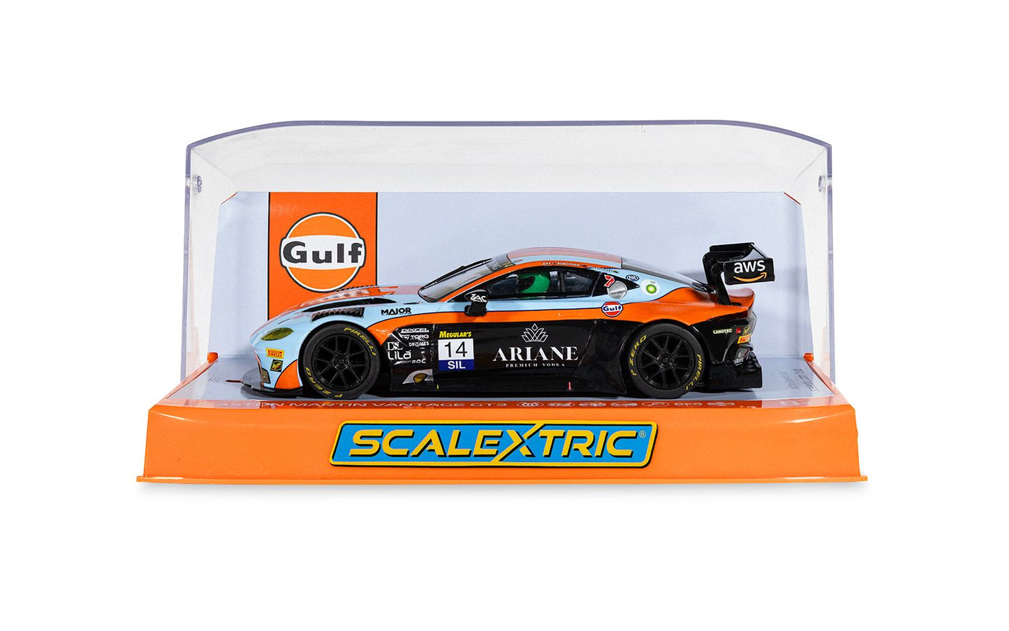 Scalextric C4655 Aston Martin GT3 Vantage - Bathurst 2025 - Gulf Edition 1:32 Scale