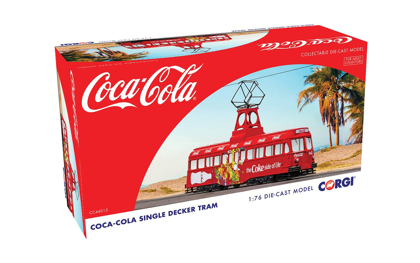 Corgi CC44013 Coca Cola Single Decker Tram- Coke Side of Life, 1/76 Scale *LAST FEW*