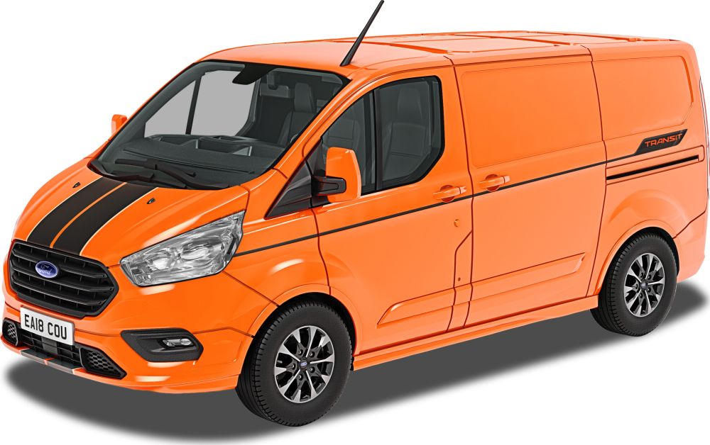 Corgi Vanguard VA15101 Ford Transit Custom Sport, Orange Glow 1:43 Scale