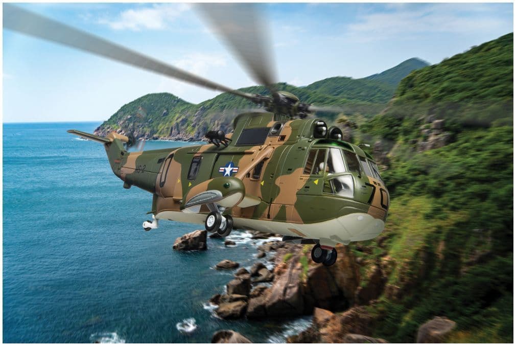 Corgi AA33423 Sikorsky SH-3A Sea King NV-70 HS-2 Golden Falcons USS Hornet, 1/72 Scale