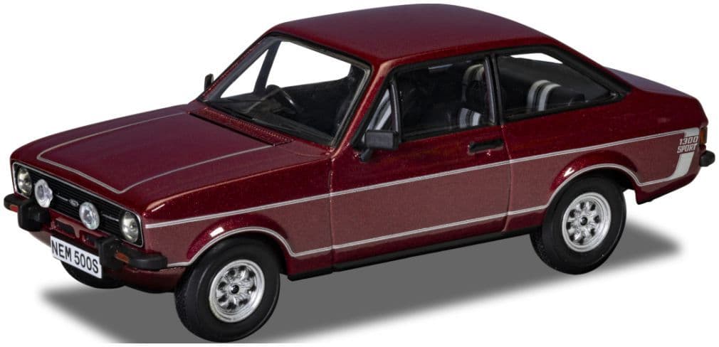 Corgi Vanguard VA12623 Ford Escort Mk2 1300 Sport, Jupiter Red, 1:43 Scale
