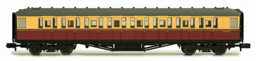 Dapol 2P-011-057 Gresley Coach BR Carmine/Cream 2nd E12047E, N Gauge