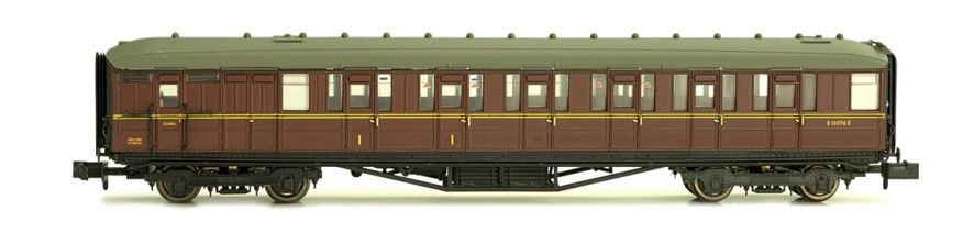 Dapol 2P-011-275 Gresley Coach BR Maroon Brake Composite E10015E, N Gauge