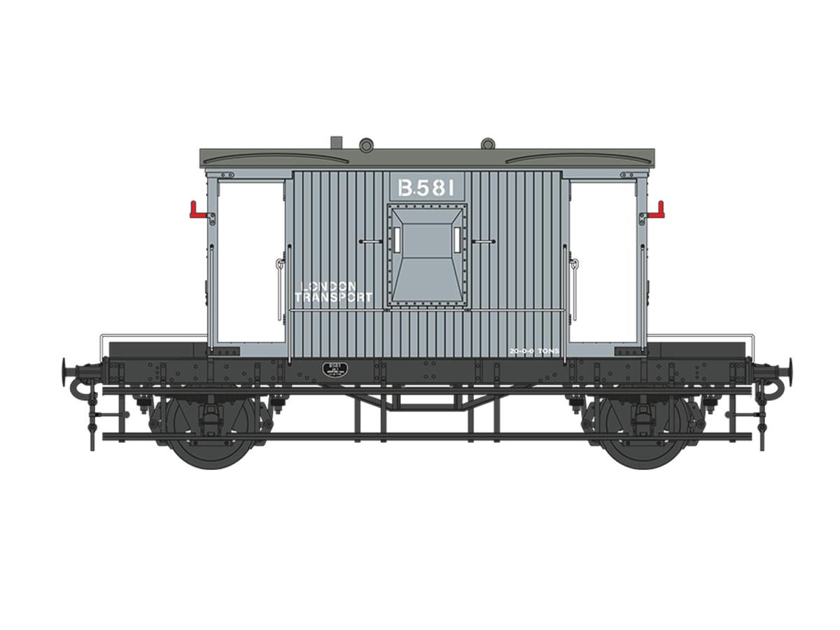 Dapol 7F-200-023 20t Brake Van London Transport B581, O Gauge *PRE ORDER £81.56 *