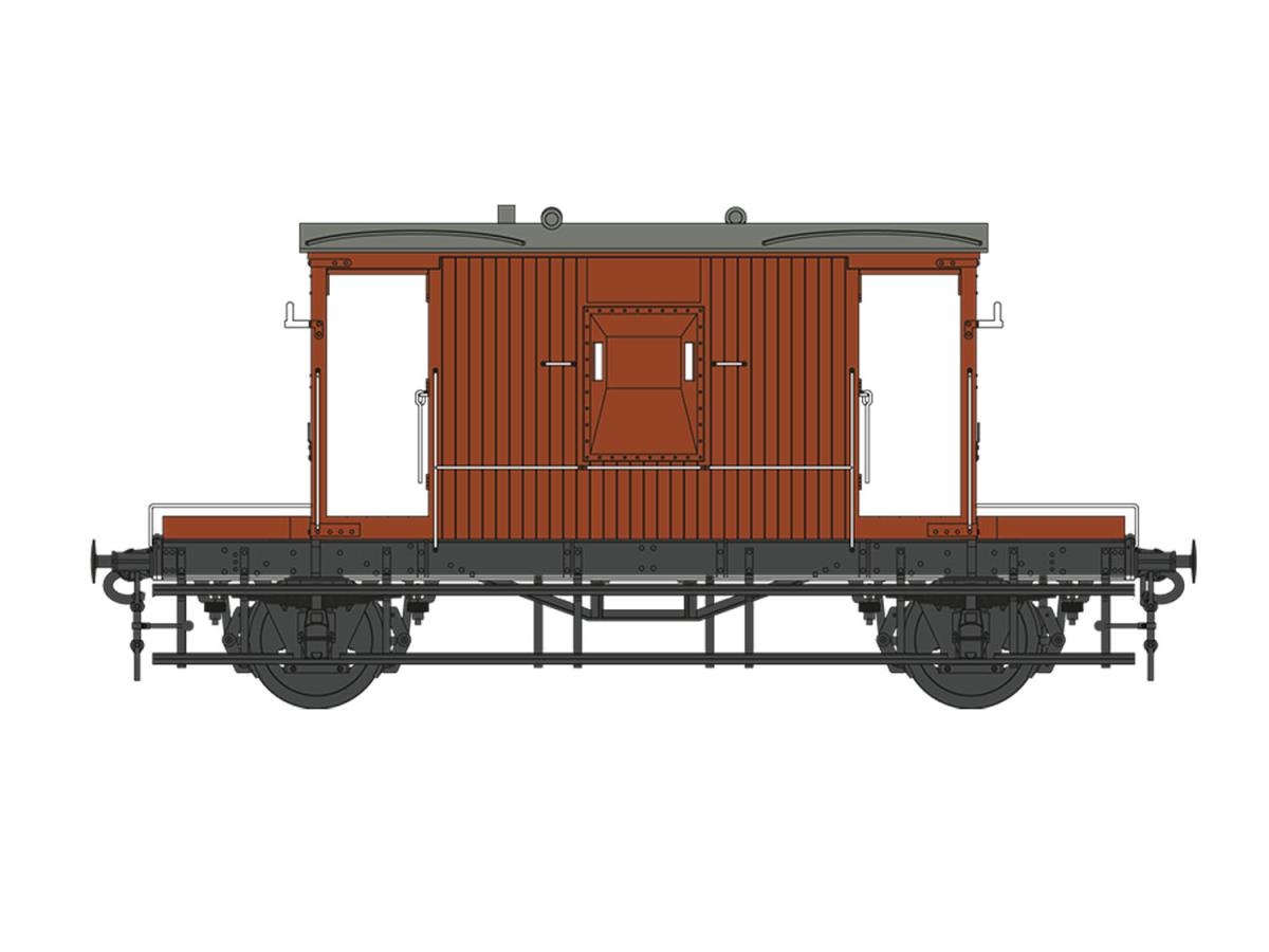 Dapol 7F-200-027 20t Brake Van BR Bauxite Unnumbered, O Gauge *PRE ORDER £81.56 *