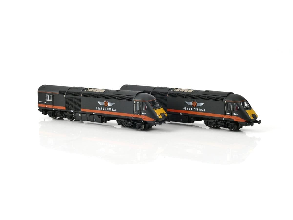 Dapol 2D-019-204 Class 43 HST Power Car Set 43480/43568 Grand Central, N Gauge