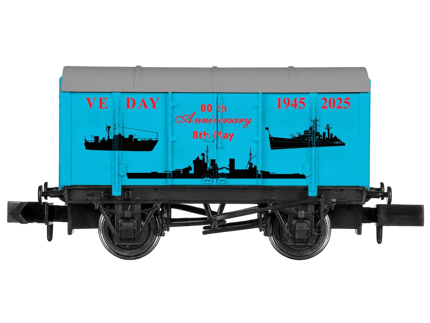 Dapol 2F-013-100 Gunpowder Van VE Day 80th Anniversary Navy Weathered N Gauge *PRE ORDER £13.6*