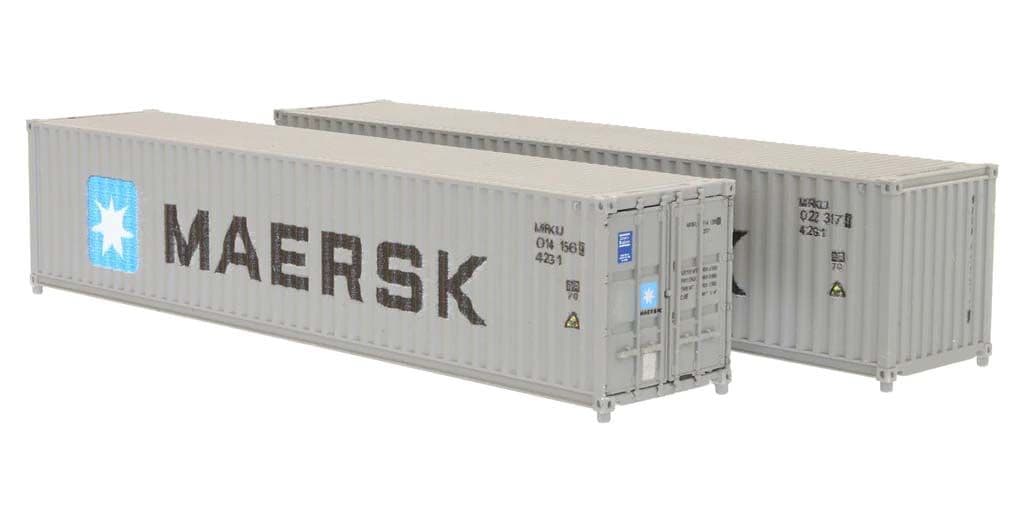 Dapol 2F-028-112 40 FT Container Maersk MRKU 014156 9 & 022317 9, N Gauge